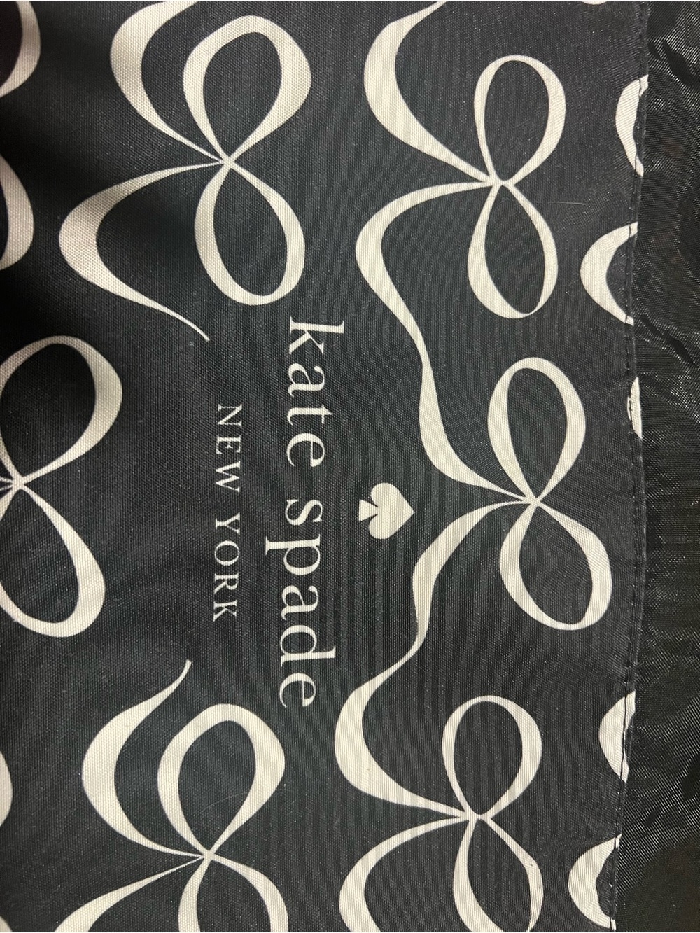 Kate Spade fabric shopping bag black n white